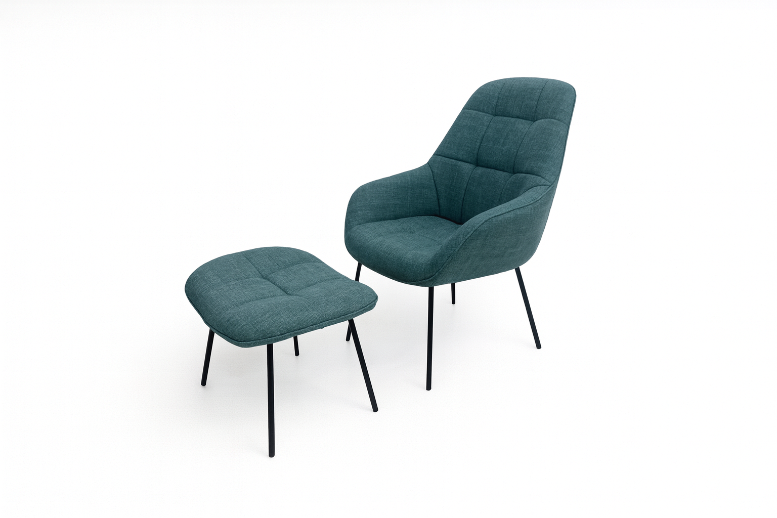 Modern Lounge Chair with Ottoman