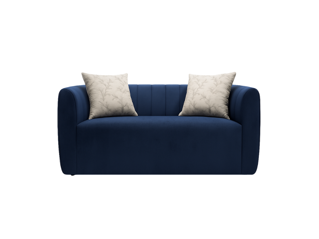 Coloniax Modern Navy Velvet Sofa