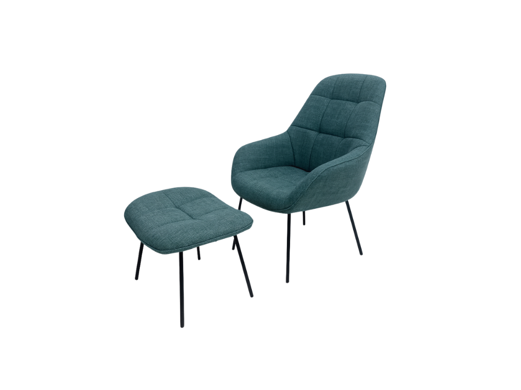 Modern Lounge Chair with Ottoman