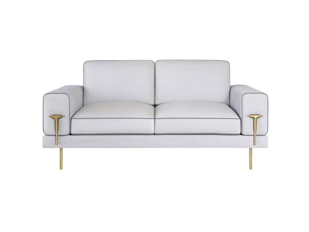 Aurora Brass Accent Sofa