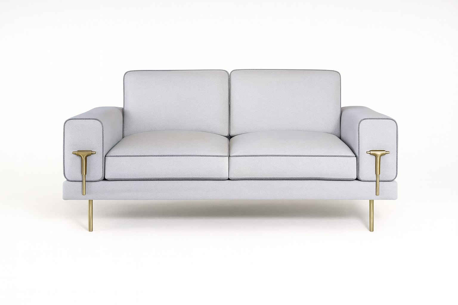 Aurora Brass Accent Sofa