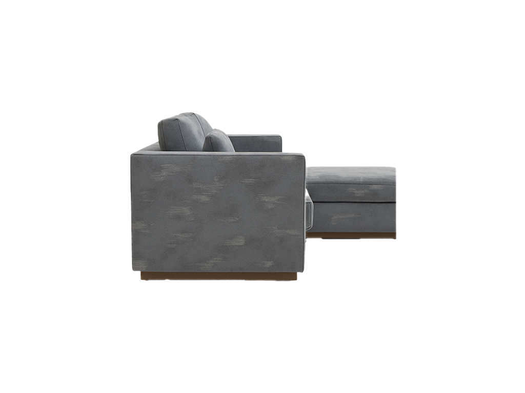 Morty Grey Chenille Sectional Sofa