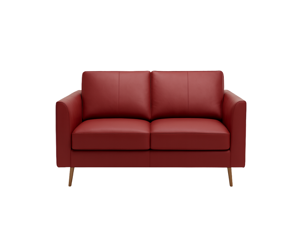 Patrick Red Leather 2 Seater Sofa