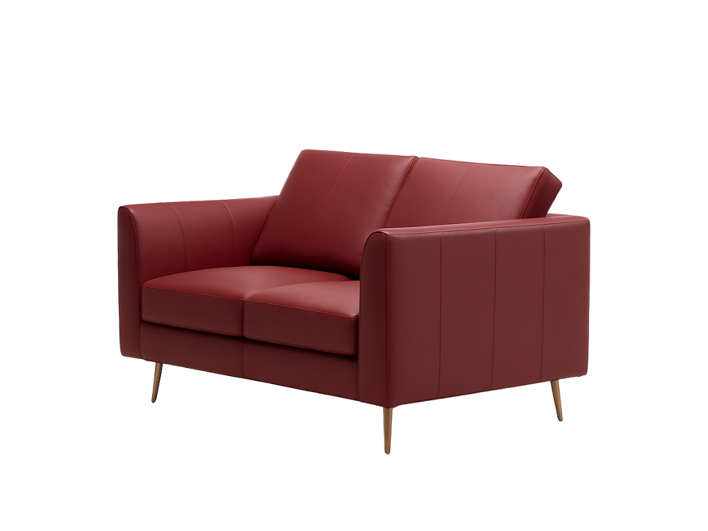 Patrick Red Leather 2 Seater Sofa