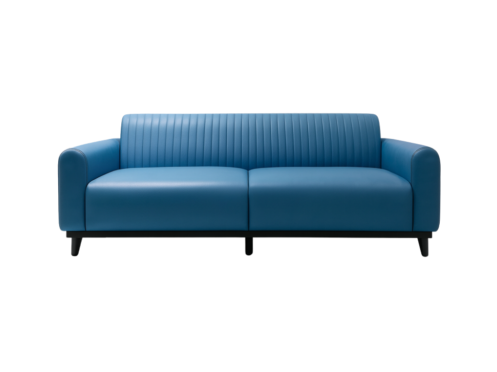 Blue Modern Leather Sofa