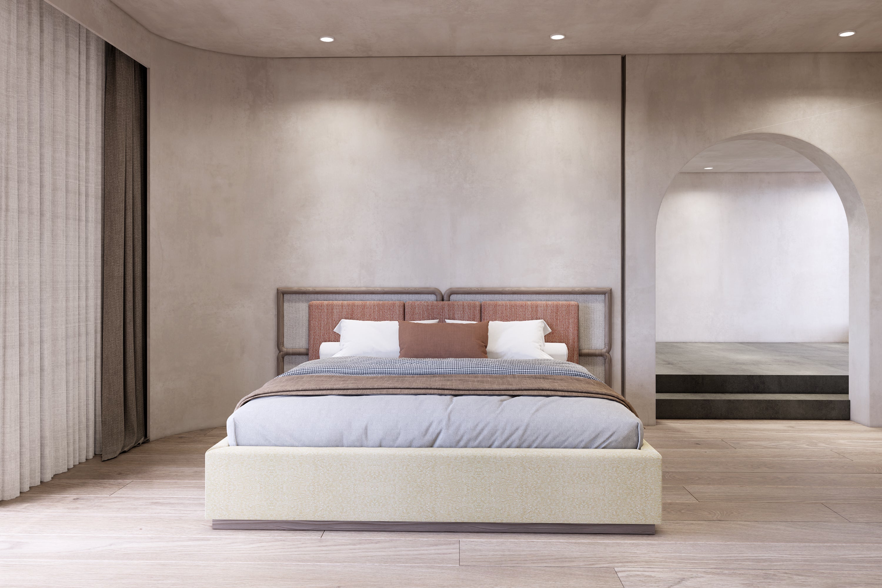 Ekaara bed — cane weave close-up