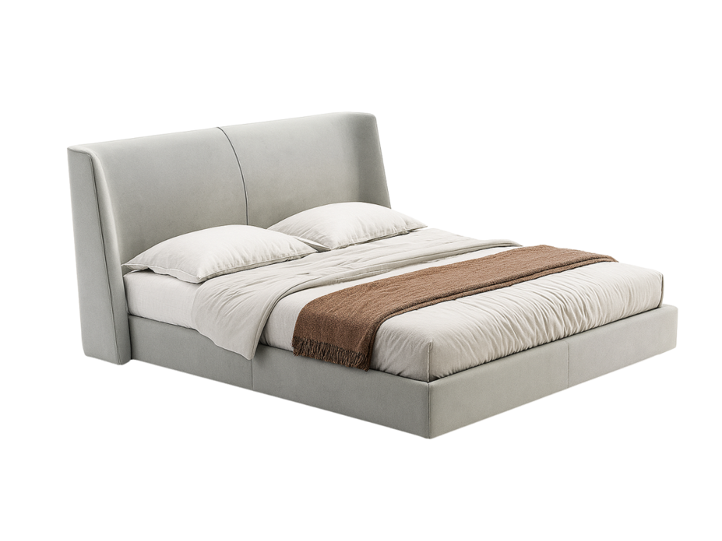 Halo Wingback Upholstered Bed
