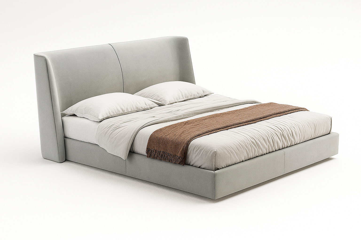 Halo Wingback Upholstered Bed