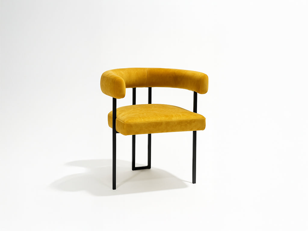 Mustard Arc Modern Chair