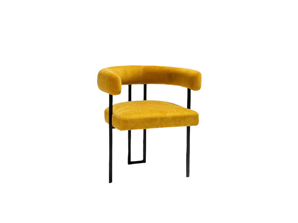 Mustard Arc Modern Chair
