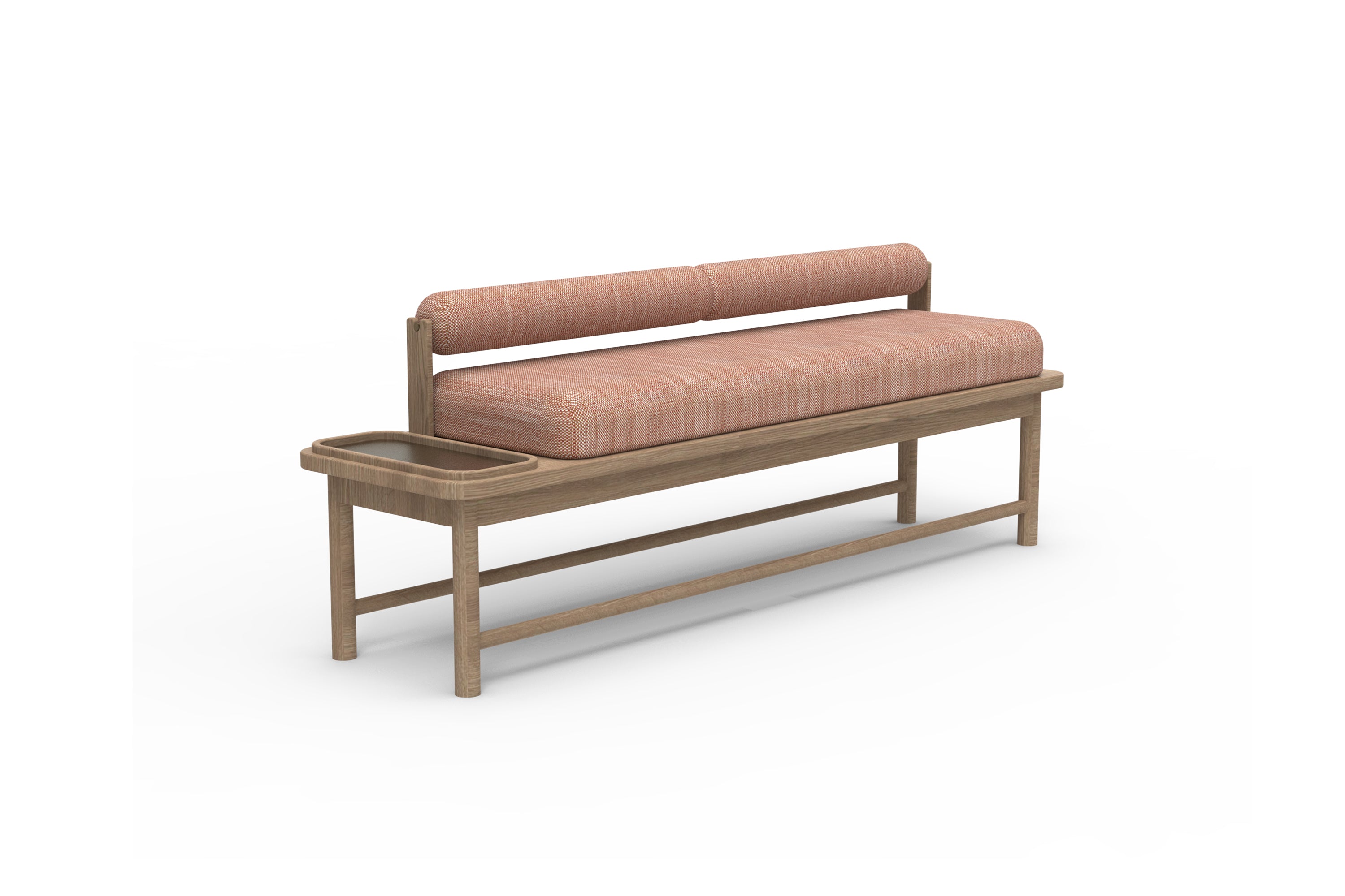 Viraam ash wood ottoman bench