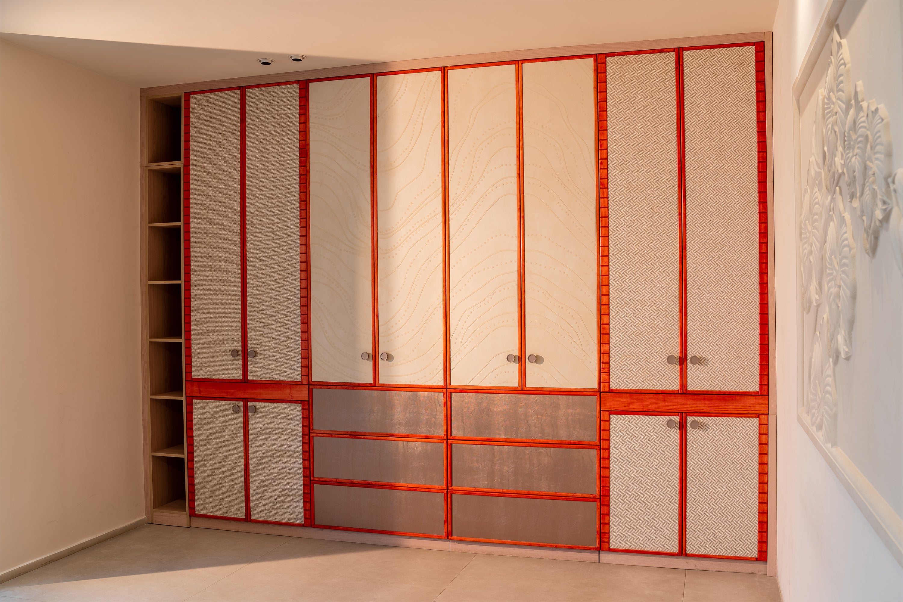 Vinyas woven panel wardrobe