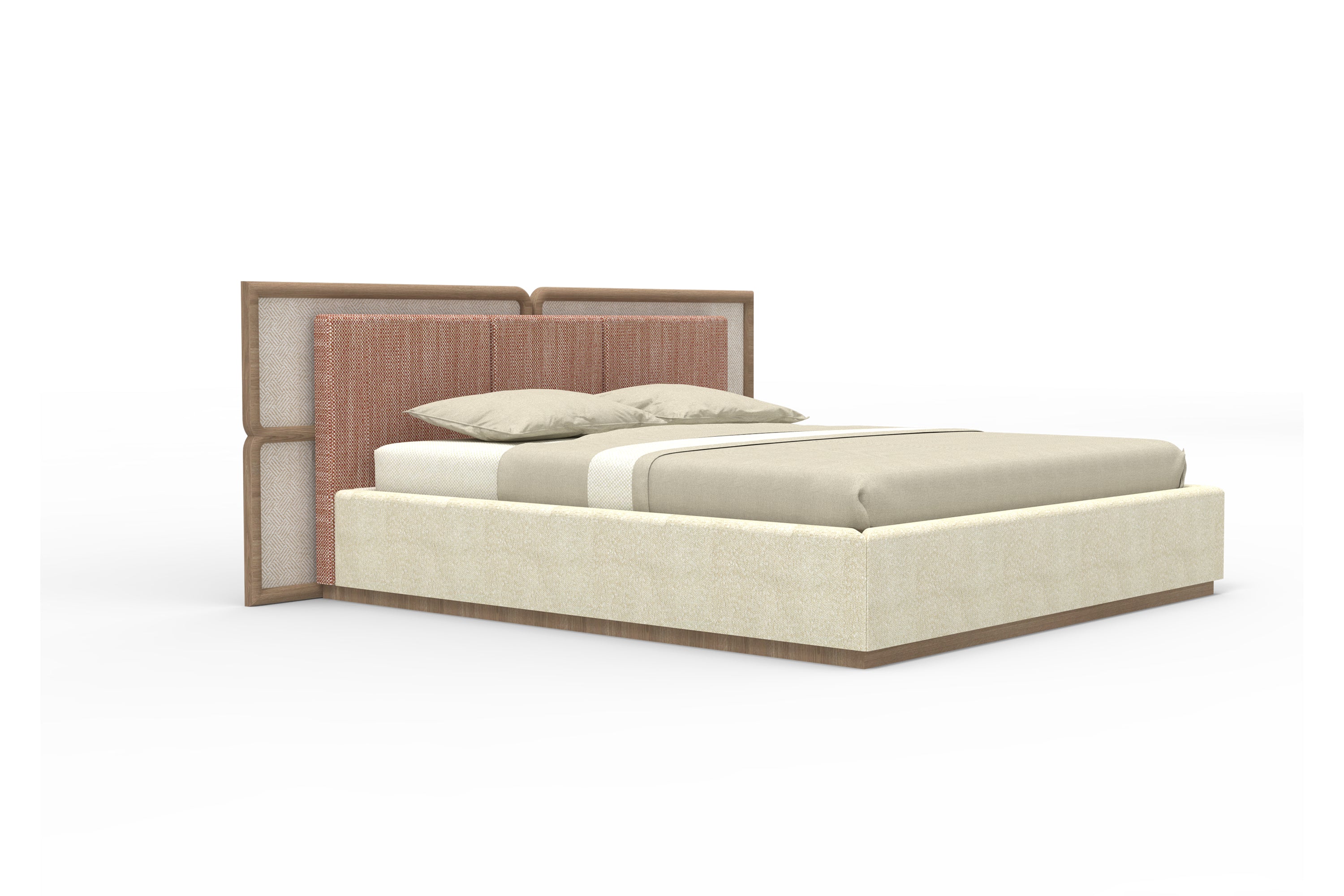 Ash wood frame bed for calm bedrooms